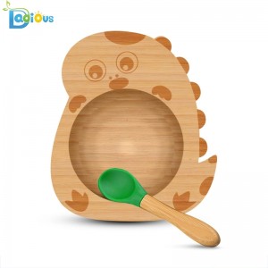 Ciotola di aspirazione di bambù su ordinazione del bambino del piatto di bambù biodegradabile di bambù dei piatti economici all'ingrosso del bambino